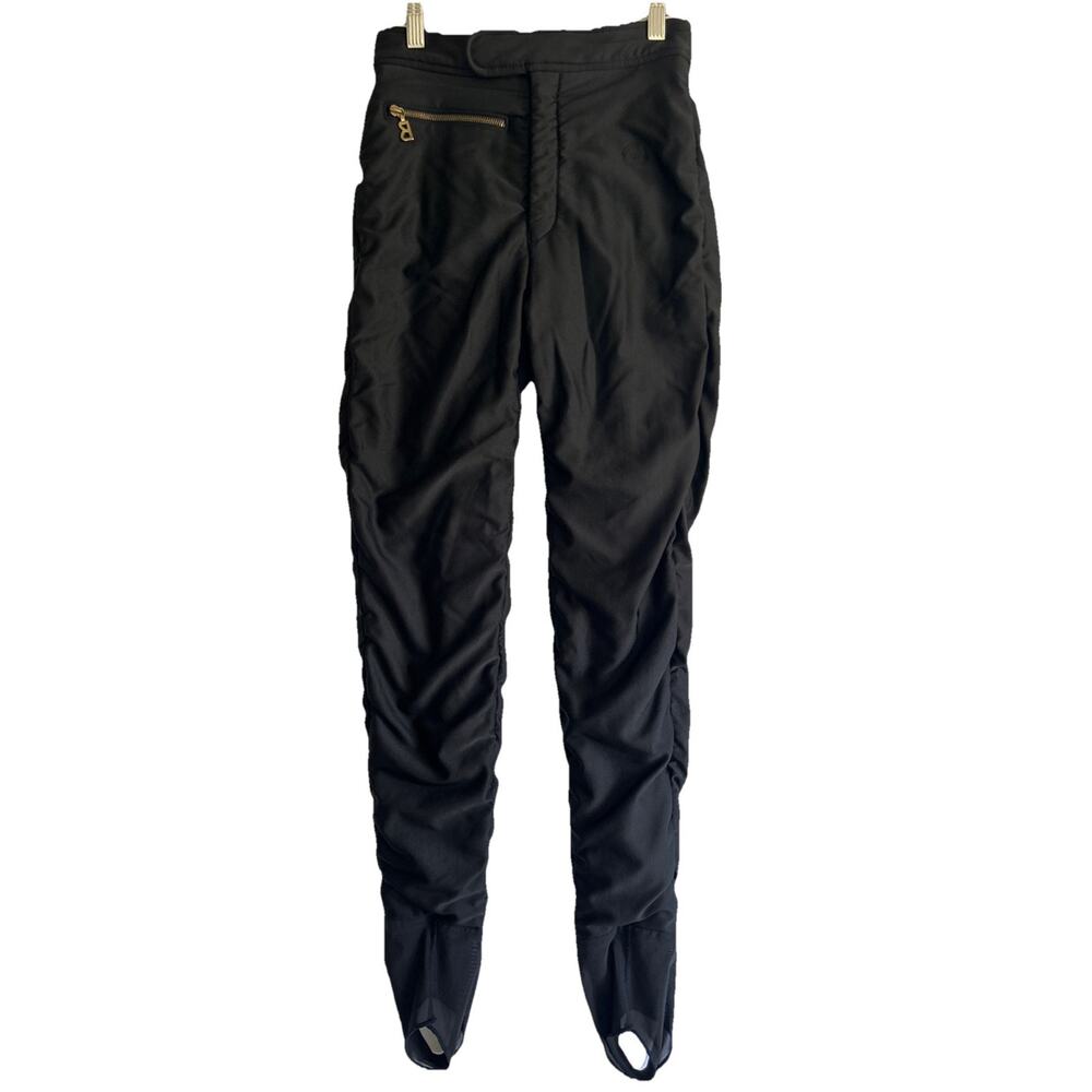 Vintage Bogner Ski Pants Women Stirrup High Waist Ski Snow Black‎ Small Size 4/6